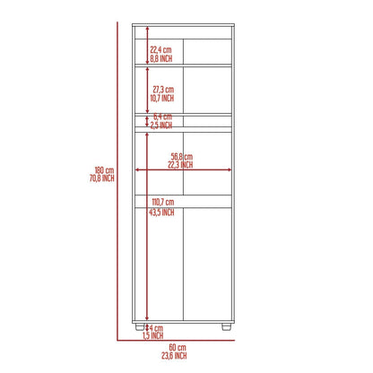 Armoire Organiser, Two Shelves, Rod, Double Door Cabinet Armoire