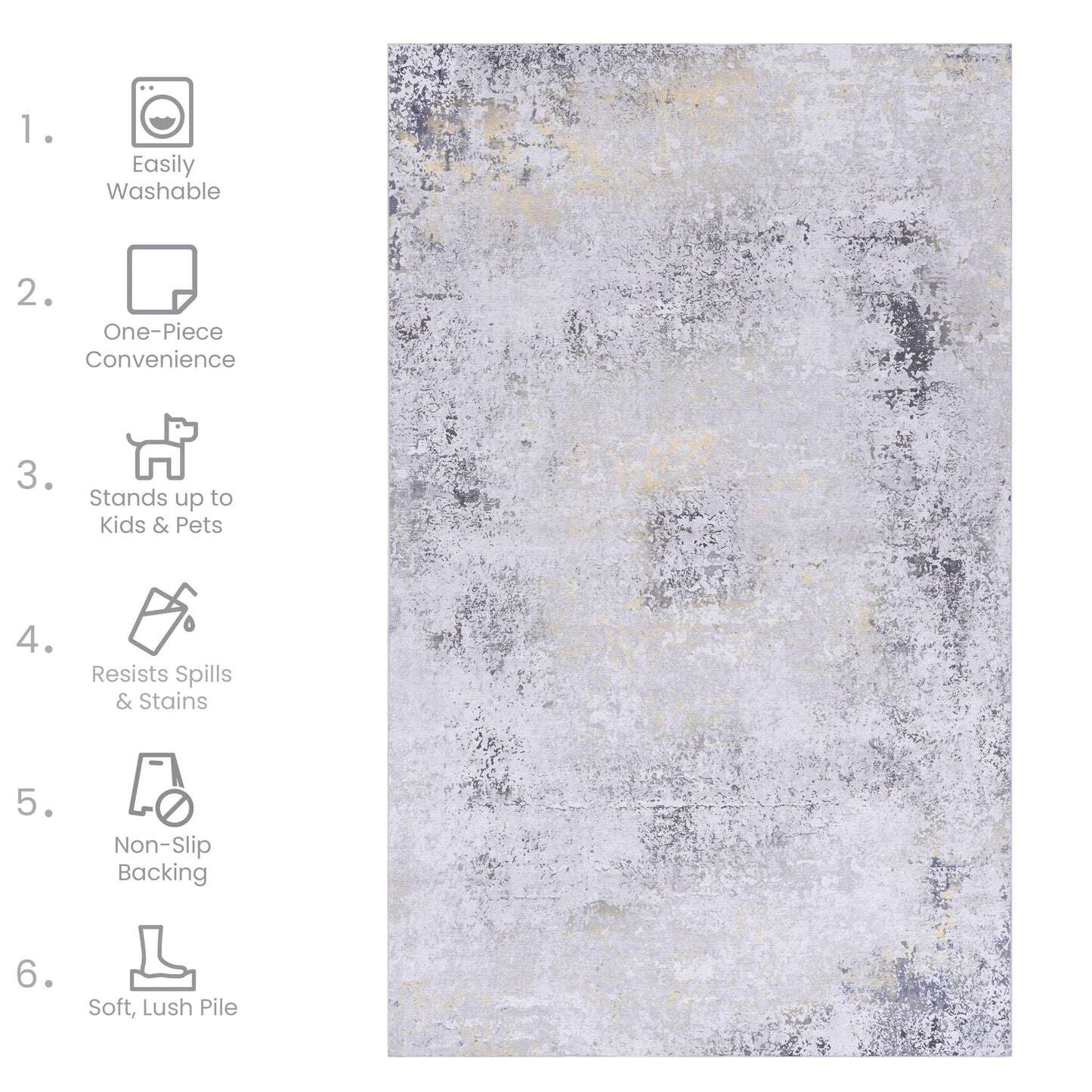 Maval - Machine Washable Area Rug