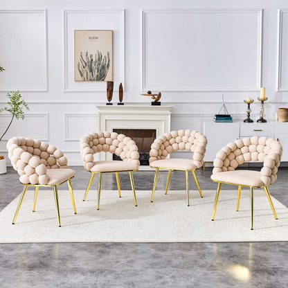 Puffy Bubble, Ball Chain Chairs For Dining Room (Set of 2)
