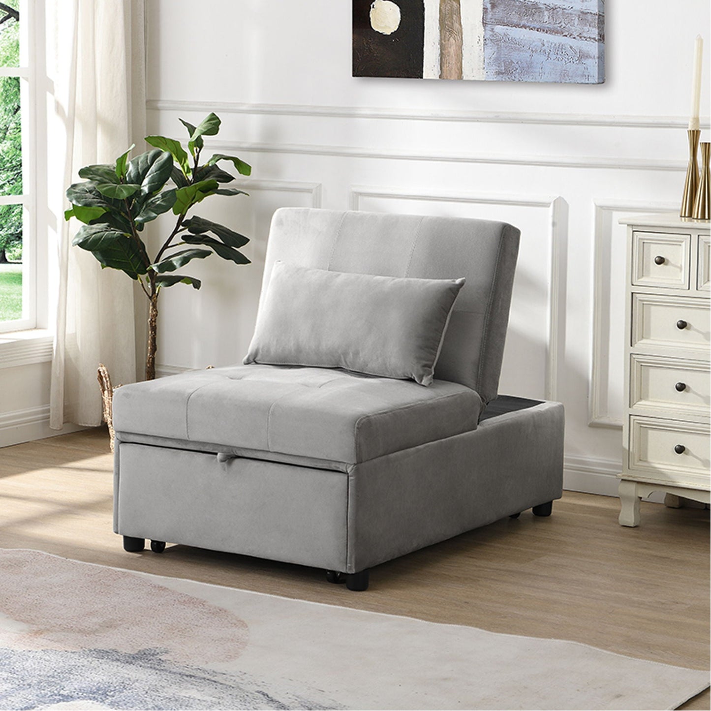 Versatile Folding Ottoman Sofa Bed Multifunctional Space Saver