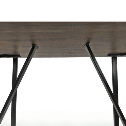 Modern Dining Table With Metal Legs For 4 - 6 Person