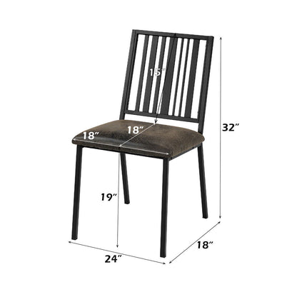 Zudora - Side Chair (Set of 2) - Synthetic Leather & Black