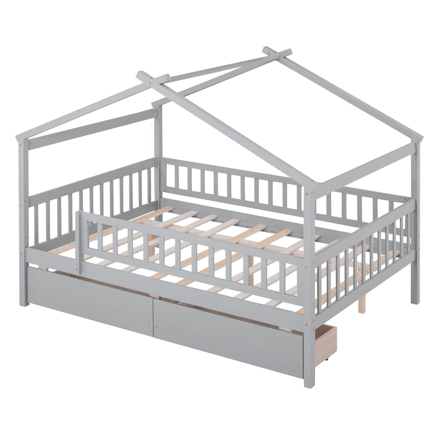 House Bed With 2 Drawers