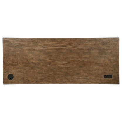 Altidore 68-inch 7-drawer Executive Home Office Desk Distressed Brown