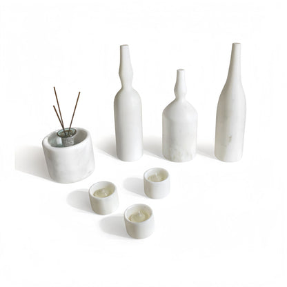 7 Pieces Luxury Natural Marble Living Room Accessories Set