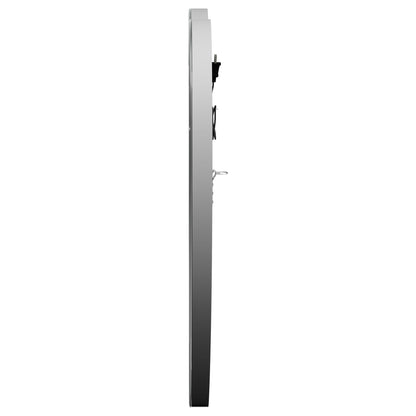 Aiko 36 x 30 Inch Heart Shaped LED Light Wall Mirror Silver