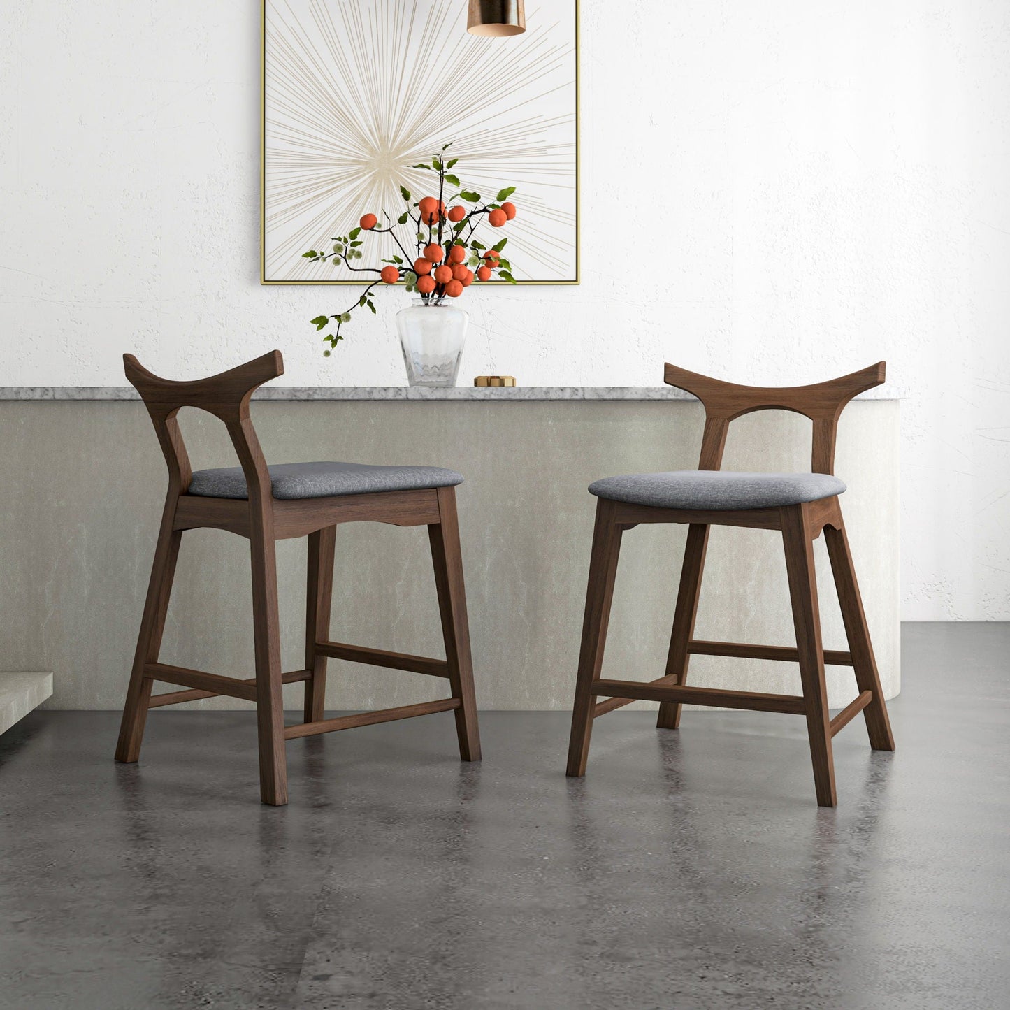 Hester - Upholstered, Square Bar Chair (Set of 2)