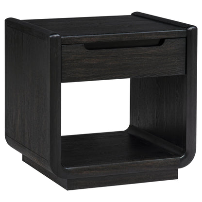 Leandro 2-piece Wood Coffee and End Table Set Burnished Black