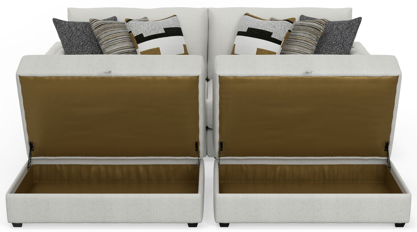 Trevor - Extra Deep Oversized Sofa With Included Storage Cocktail Ottoman
