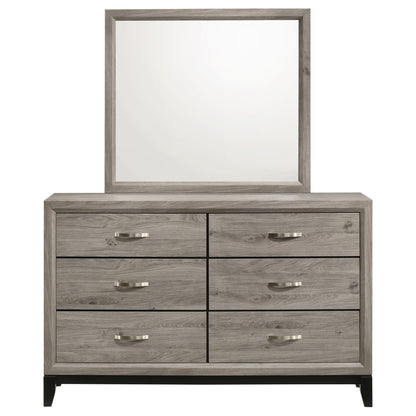 Watson 6-drawer Bedroom Dresser and Mirror Light Taupe