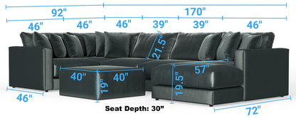 Remington - Modular Sofa And Cocktail Ottoman