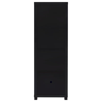Jupiter 3-shelf Engineered Wood Media Tower Black