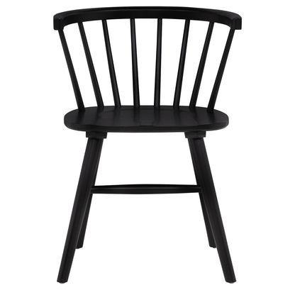 Jeffries Windsor Wood Dining Side Chair Black (Set of 2)