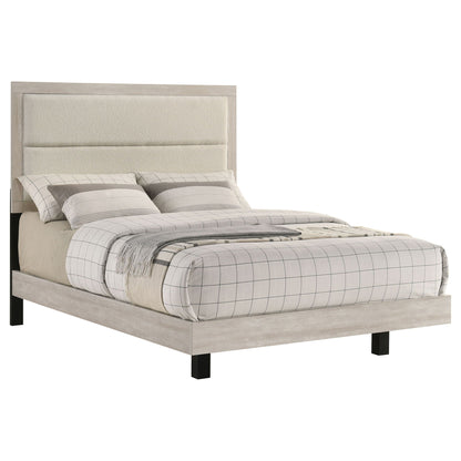 Trenton 54-inch Wood Full Panel Bed Rustic Cream