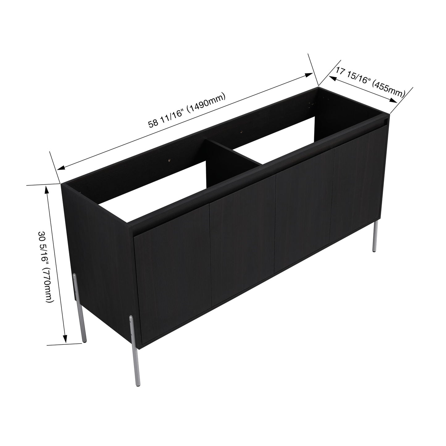 Freestanding Bathroom Vanity & Soft Close Cabinet Doors