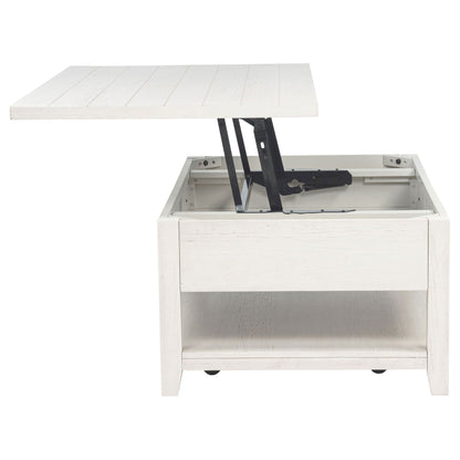Payne 48-inch Mobile Lift Top Coffee Table Distressed White