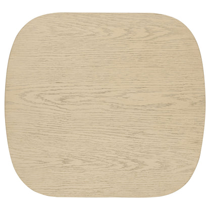 Kailani 2-piece Coastal Coffee and End Table Set Beige Oak