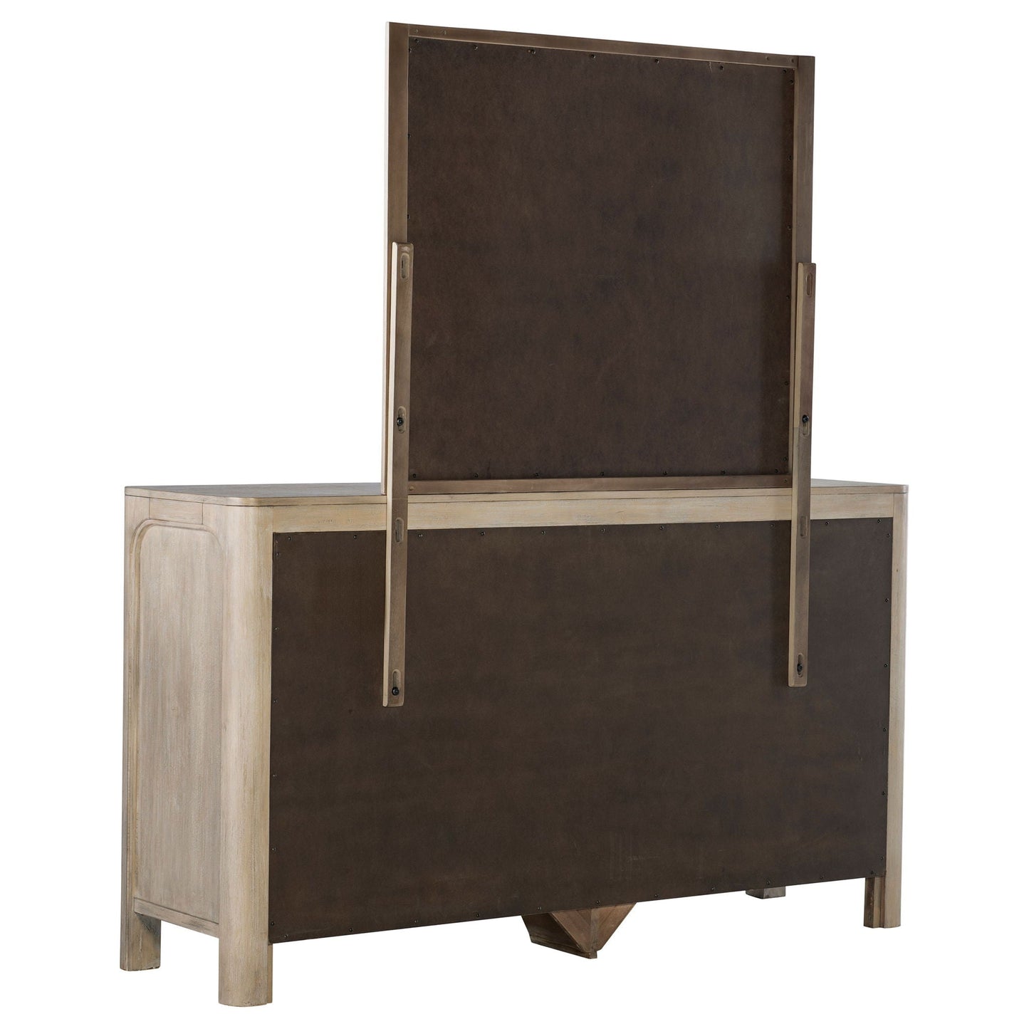 Solano 9-drawer Bedroom Dresser with Mirror Weathered Mango