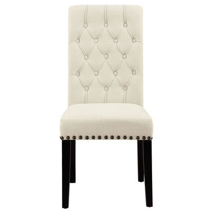 Alana Fabric Upholstered Dining Side Chair Beige (Set of 2)