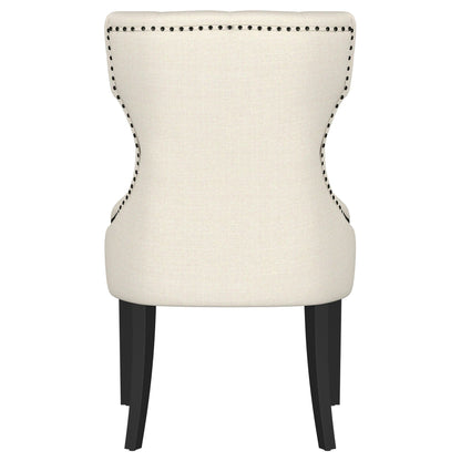 Baney Fabric Upholstered Dining Side Chair Cream and Black