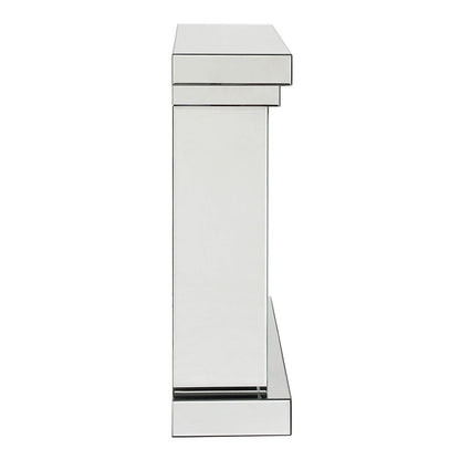 Noralie - 42" Fireplace - Mirrored & Faux Diamonds