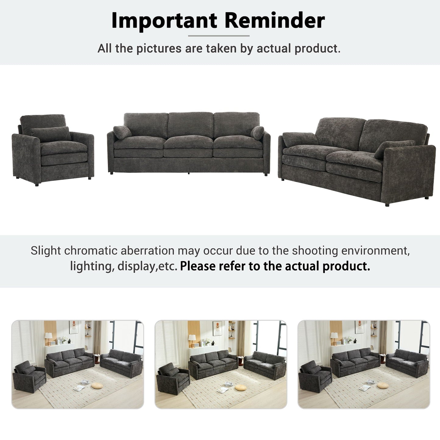 Cozy Sofa Set Oversized Comfy Cloud Sofa With Double Cushion