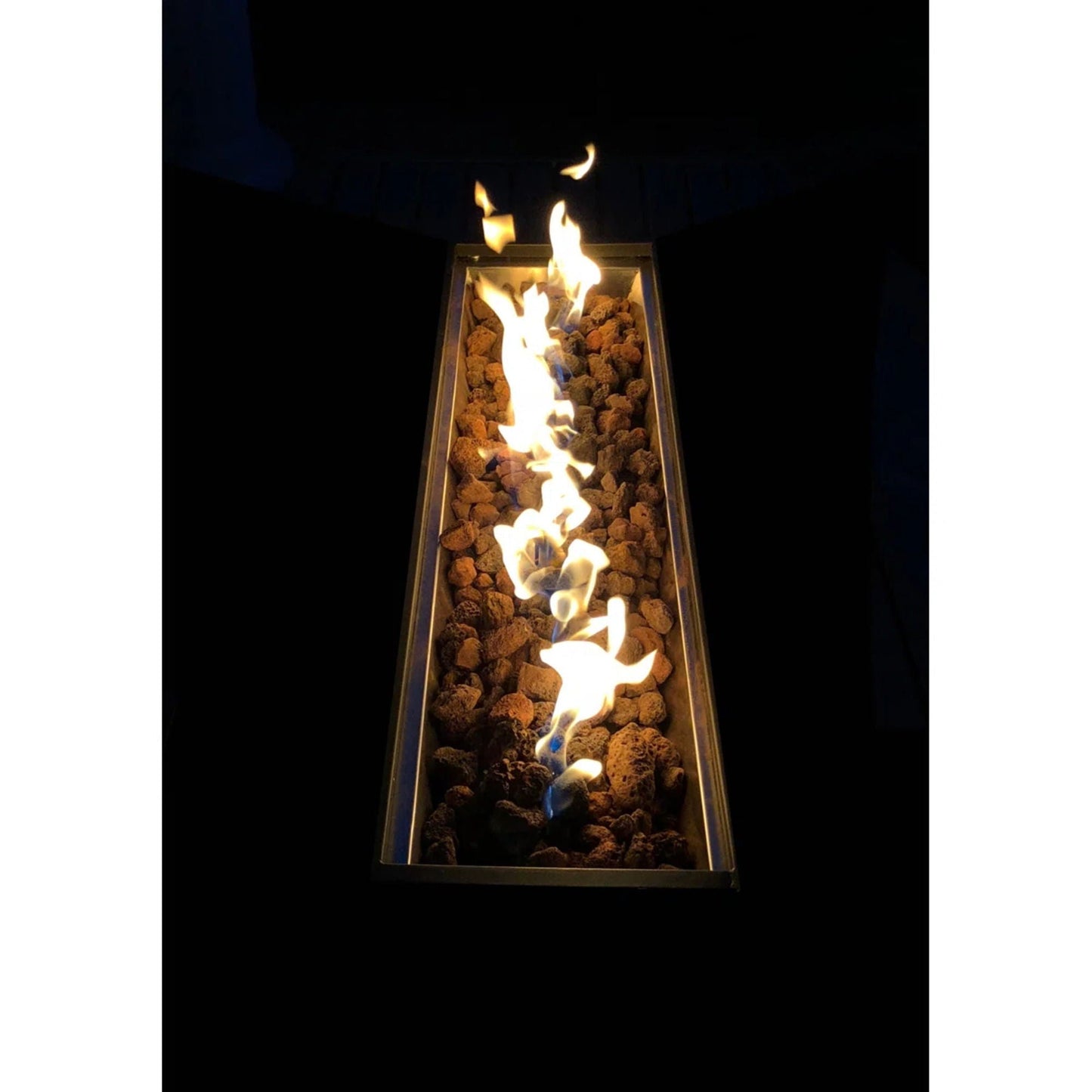 Propane / Gas Outdoor Fire Pit Table With Lid Durable Construction - Black