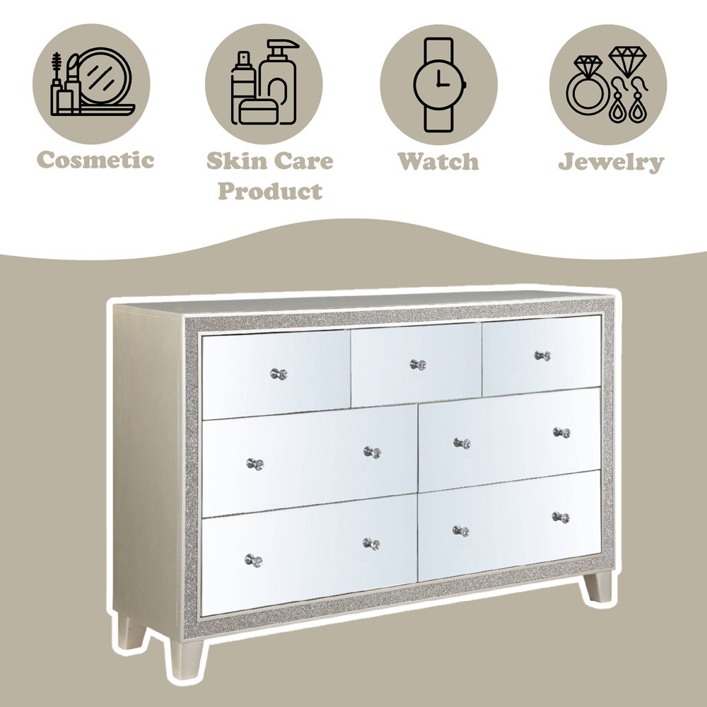 Sliverfluff - Dresser - Mirrored & Champagne