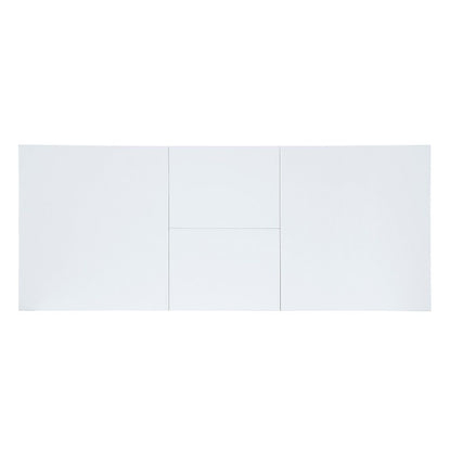 Gallegos - Dining Table With Leaf - White High Gloss