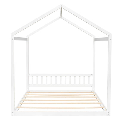 Wooden House Bed With Headboard