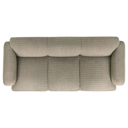 Dorset 3-piece Upholstered Round Track Arm Sofa Set Brown