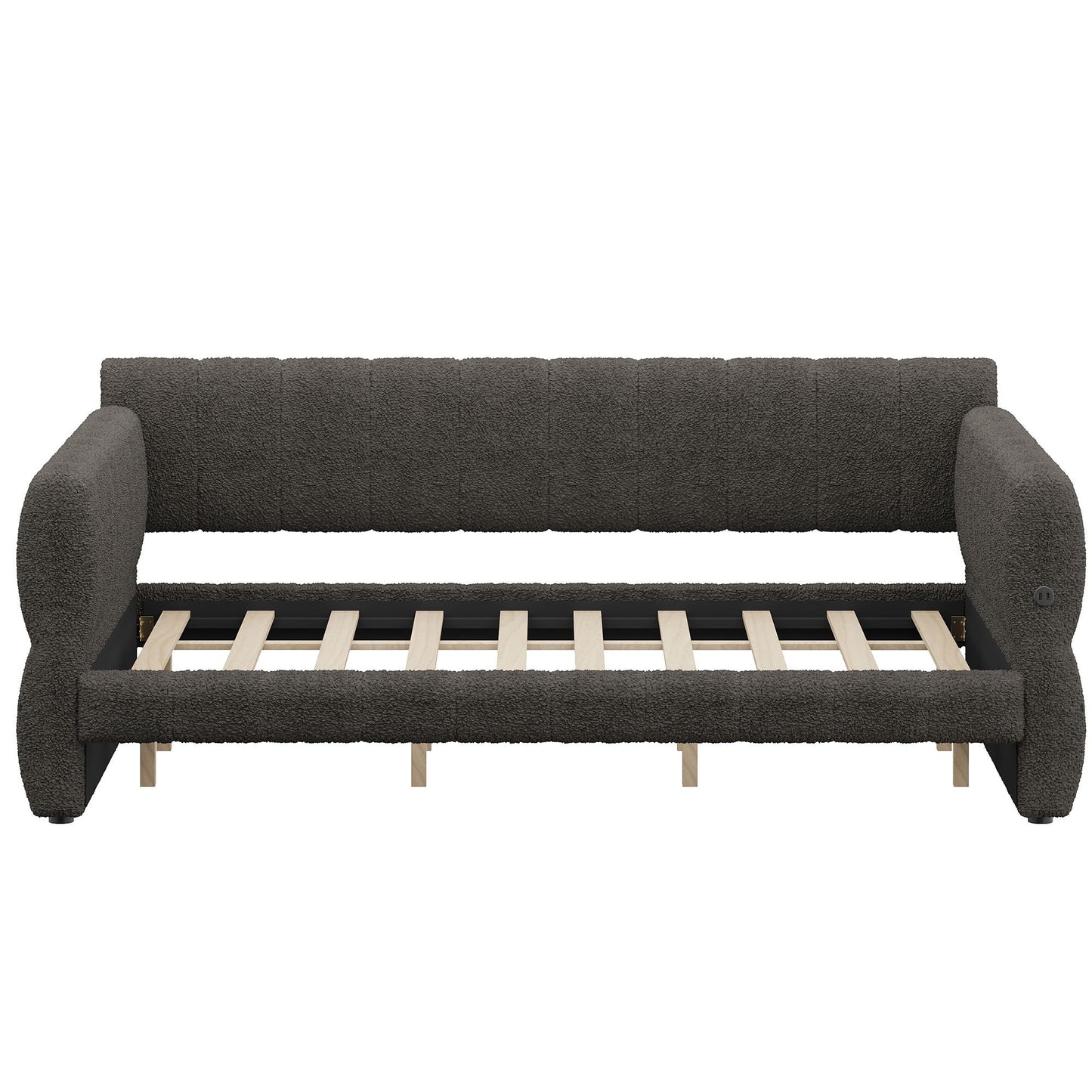 Upholstered Platform Bed With USB Charging