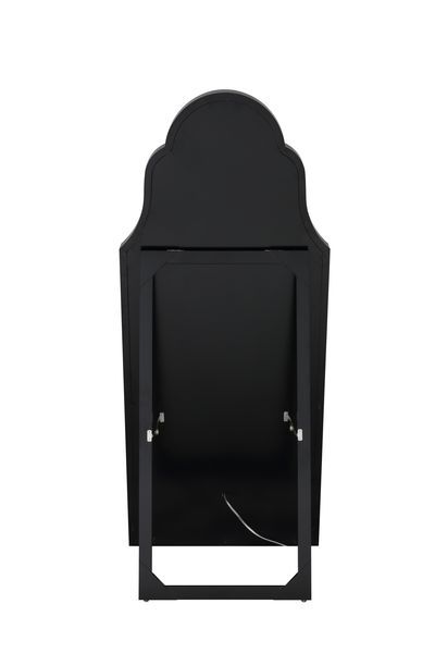 Noralie - Hollywood Floor Mirror - Mirrored & Faux Diamonds