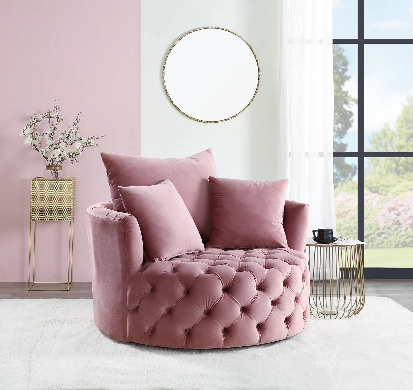 Zunyas - Accent Chair With Swivel