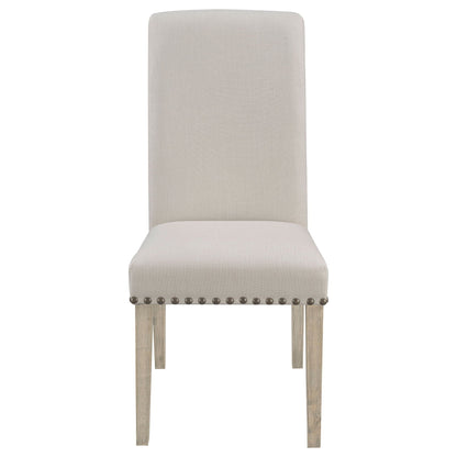 Salem Fabric Upholstered Dining Side Chair Beige (Set of 2)