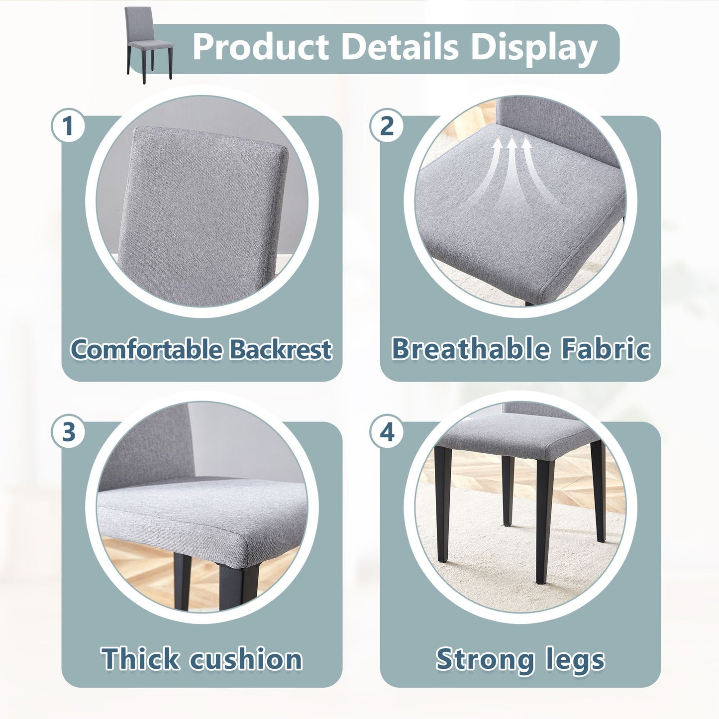 Versatile Dining Chairs With Comfortable Design And Metal Legs