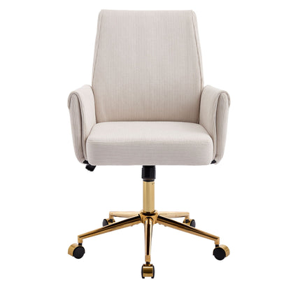 Ergonomic Mid-Back Office Chair With Striped Fabric