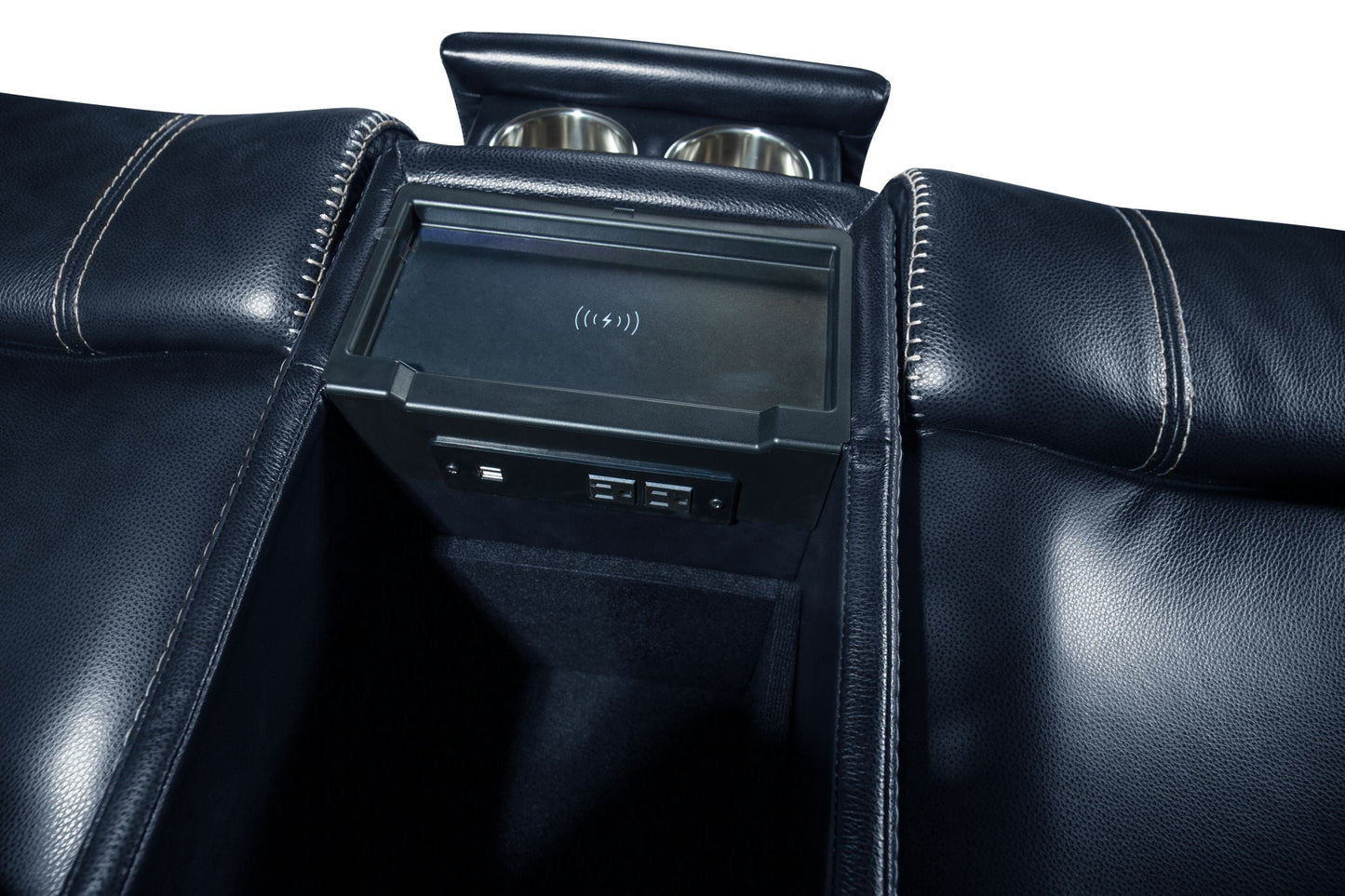 Glenwood - Power Console Loveseat-Recliner With Power And Power Headrest And Lumbar (Layflat)