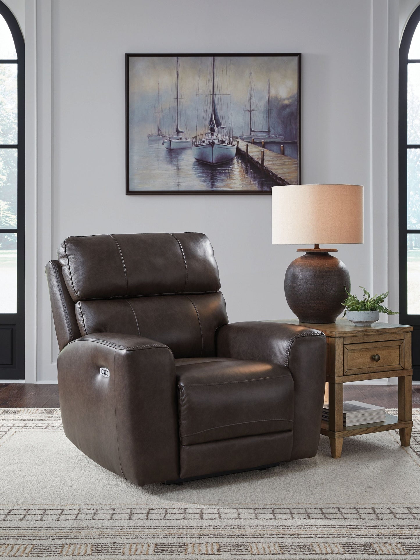 Crossplex - Power Recliner / Adjustable Headrest - Smoke