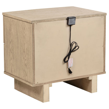 Kailani 4-piece Eastern King Bedroom Set Beige Oak