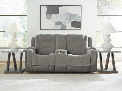 Mixed Motion - Power Reclining Loveseat With Console / Adjustable Headrest