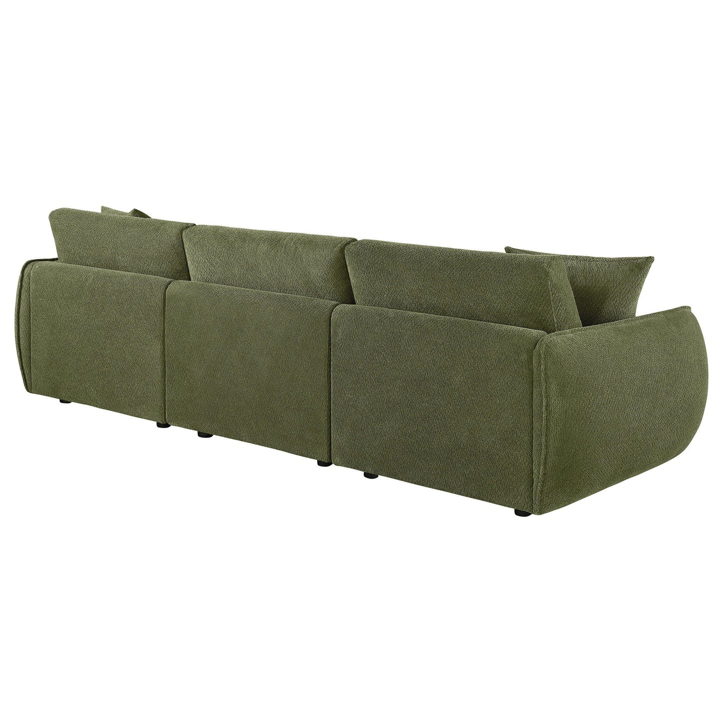 Elysia Chenille Upholstered Modular Lounge Sofa Green