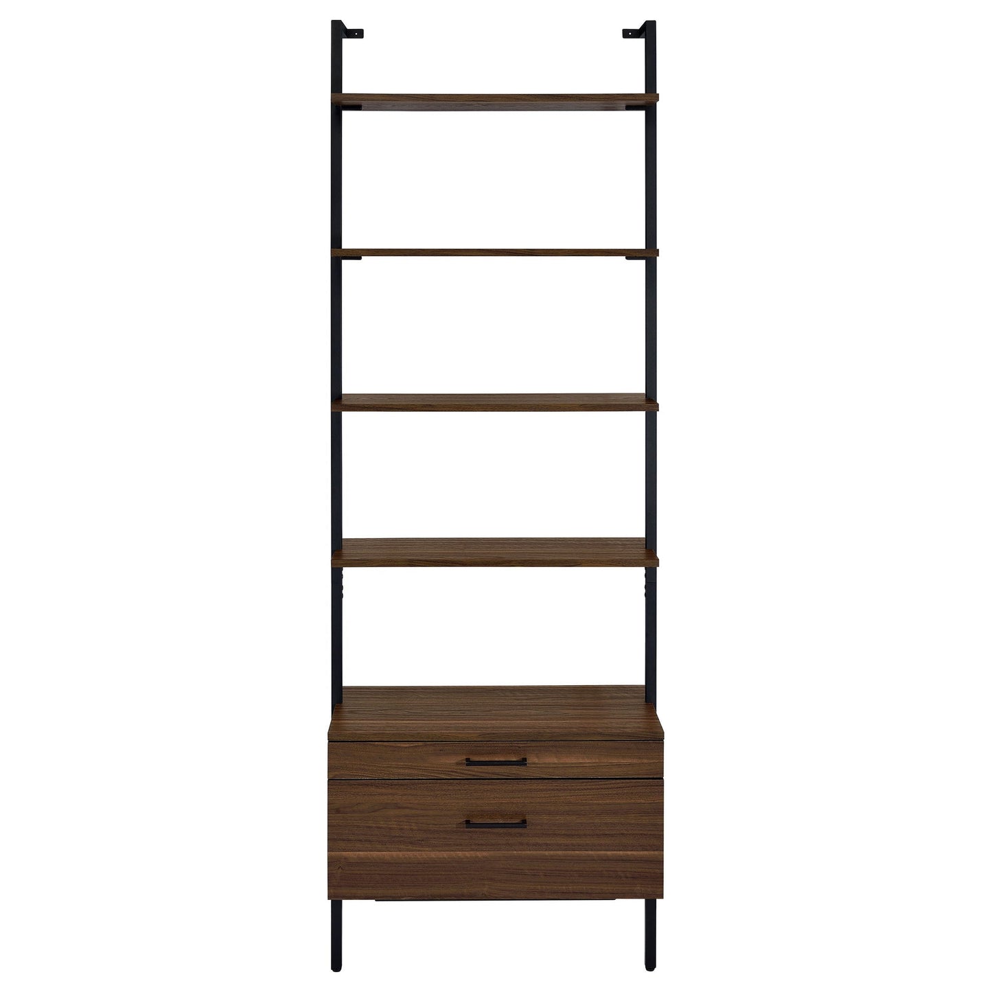 Owens 3-piece 96-inch Wall Mounted Bookshelf Set Walnut