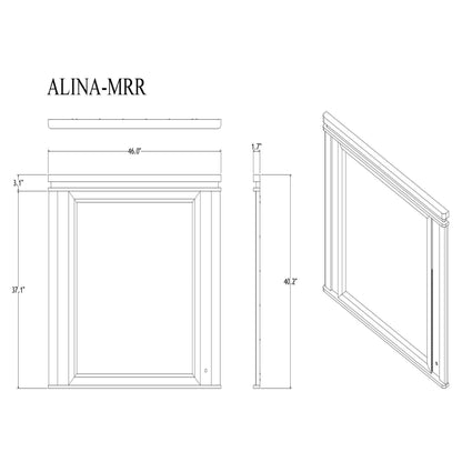 Adalid - Square Shaped Mirror With LED Lighting And Glittered Detailing - White