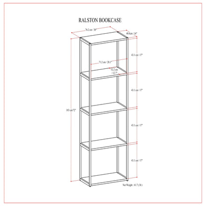 Ralston - Bookcase - Rustic Natural Aged Brown