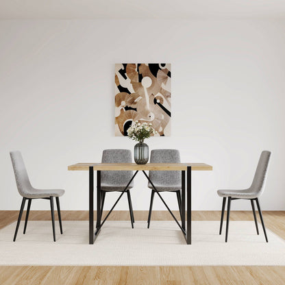 Modern Upholstered Dining Chairs With Cushion Seat And Sturdy Legs (Set of 4)