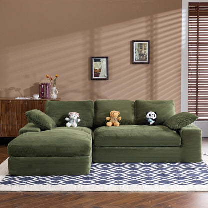 Compressed Sofa With 3 Back Cushions, 2 Throw Pillows