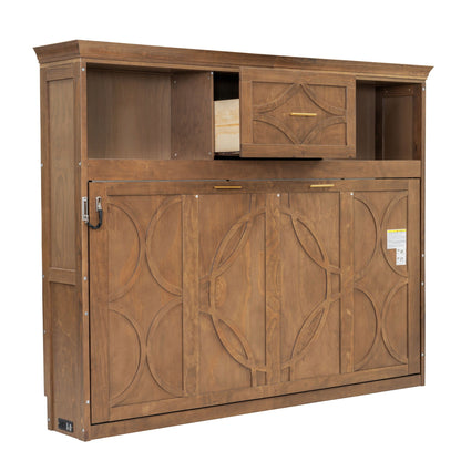 Murphy Bed With Charging Station And Drawer