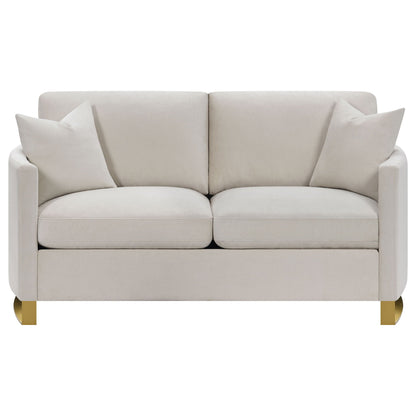 Corliss 3-piece Upholstered Arched Arm Sofa Set Beige