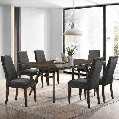 Wes Rectangular 80-inch Wood Dining Table Dark Walnut